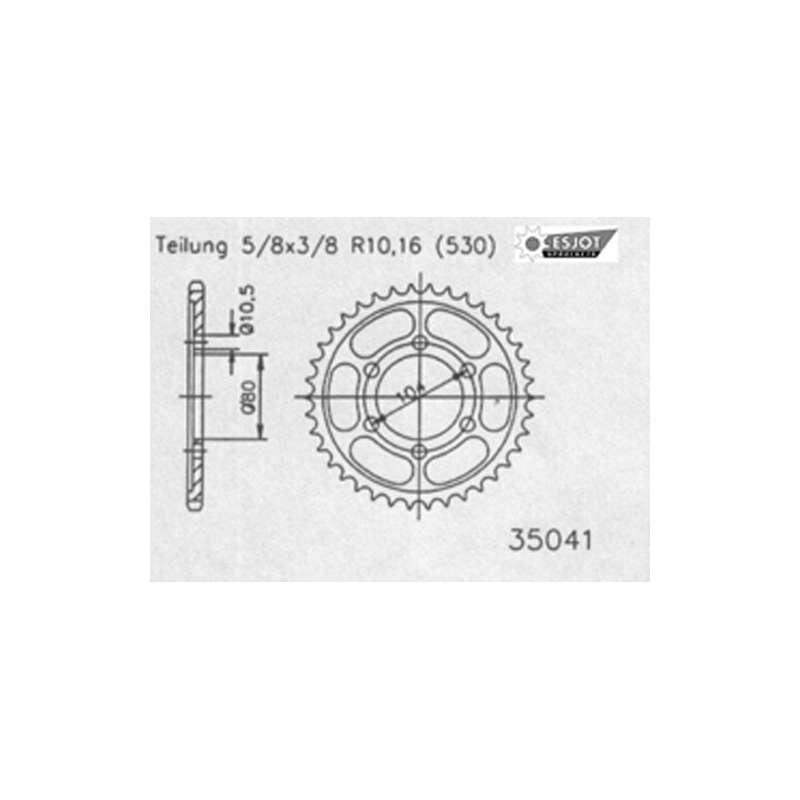 ZAHNKRANZ STAHL 530 (50-35041-38 / JTR488.38)