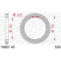 ZAHNKRANZ STAHL 530 (10607-43 / 50-35042-43 / JTR1340.43)