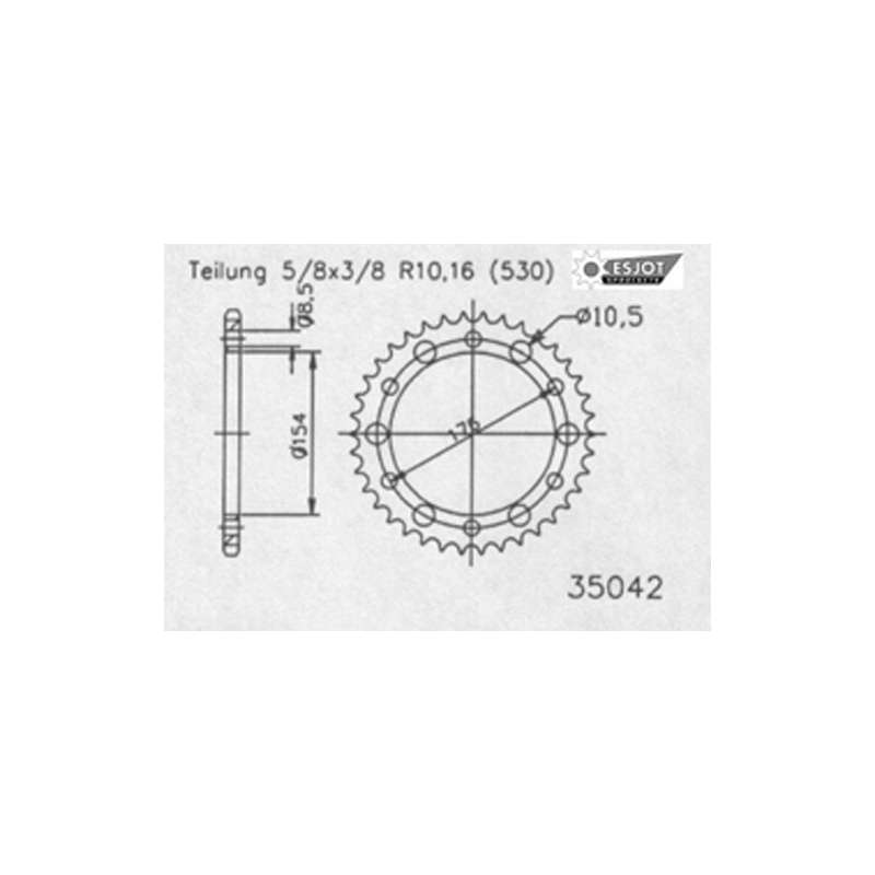 COURONNE ACIER 530 (50-35042-44 / JTR1340.44)