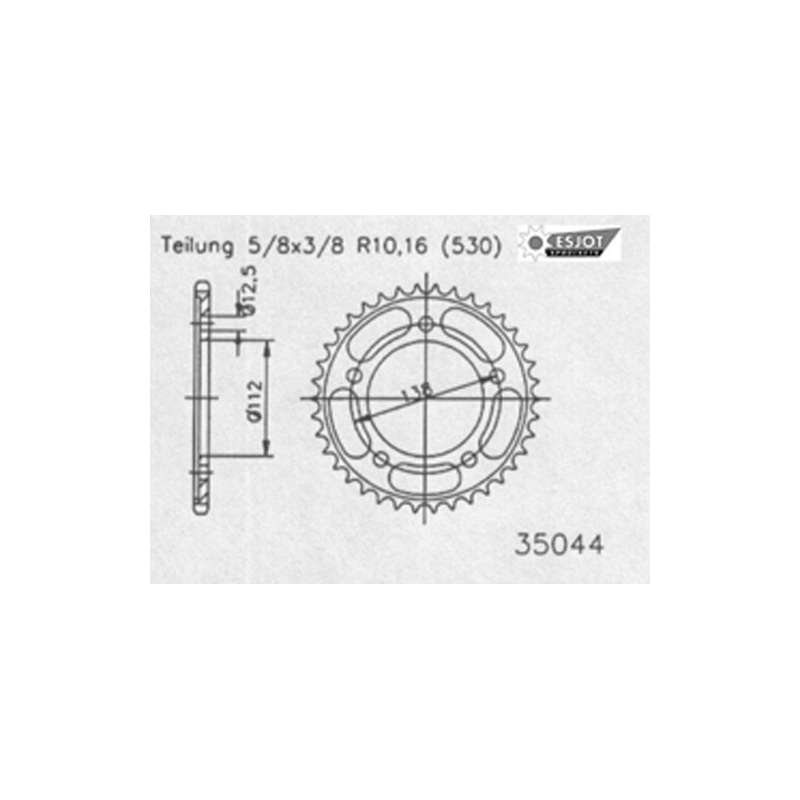 ZAHNKRANZ STAHL 530 (50-35044-48)