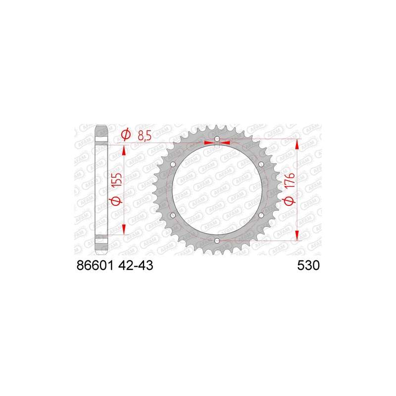 COURONNE ACIER 530 (86601-42 / 50-35046-42 / JTR2011.42)