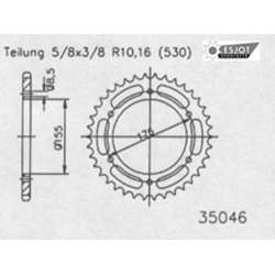 COURONNE ACIER 530 (86601-42 / 50-35046-42 / JTR2011.42)