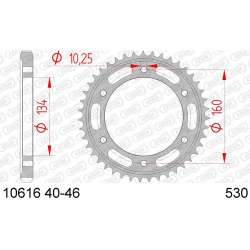COURONNE ACIER 530 (10616-43 / 50-35048-43 / JTR1306.43)