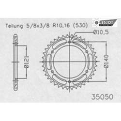 COURONNE ACIER 530 (44800-40 / 50-35050-40)
