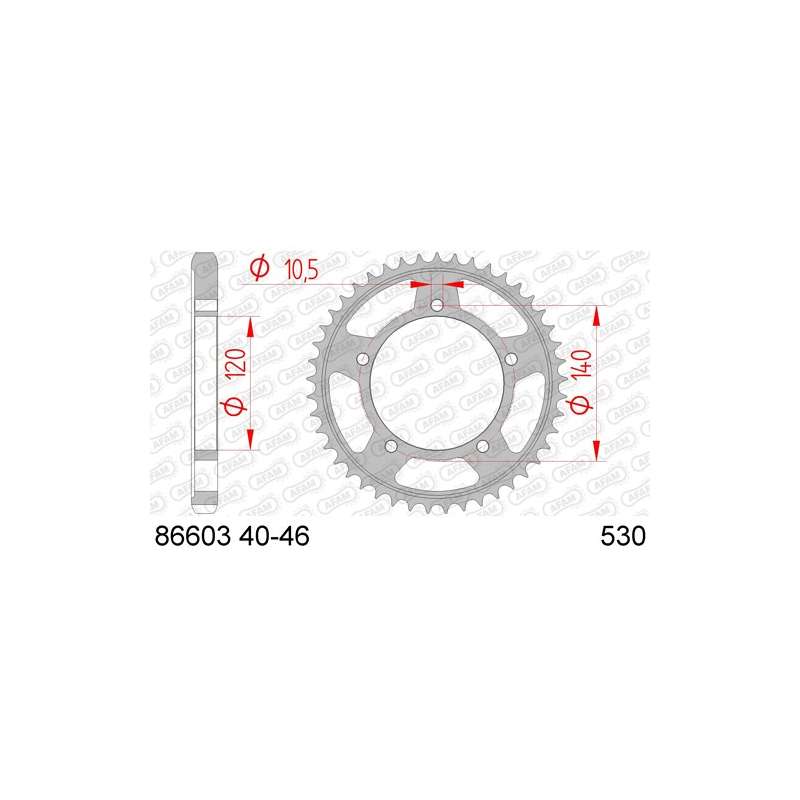 COURONNE ACIER 530 (86603-42 / 50-35052-42 / JTR1800.42)