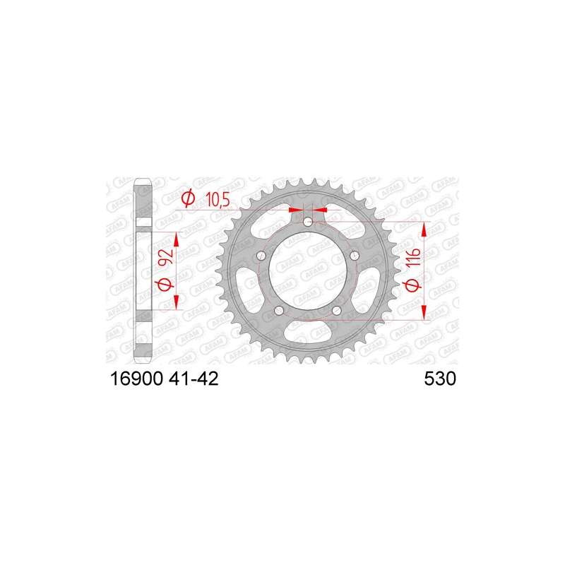 COURONNE ACIER 530 (16900-42 / 50-35057-42 / JTR1493-42)