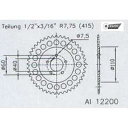 ZAHNKRANZ ALU 415 (51-12200-42)