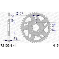ZAHNKRANZ ALU 415 (72103N-44 / 51-12200-44)