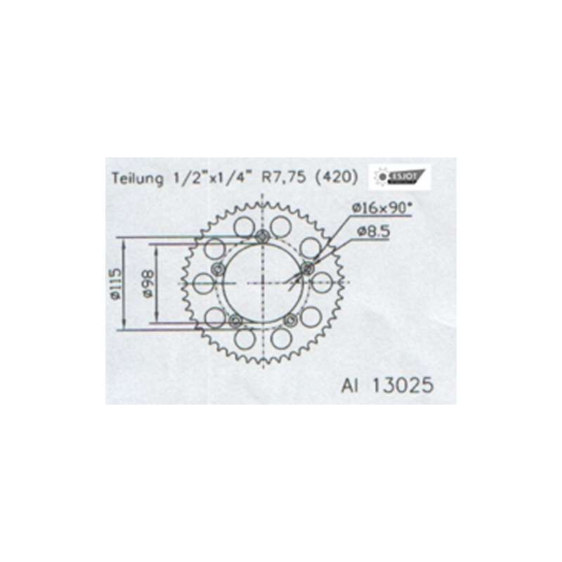 ZAHNKRANZ ALU 420 (51-13025-47)