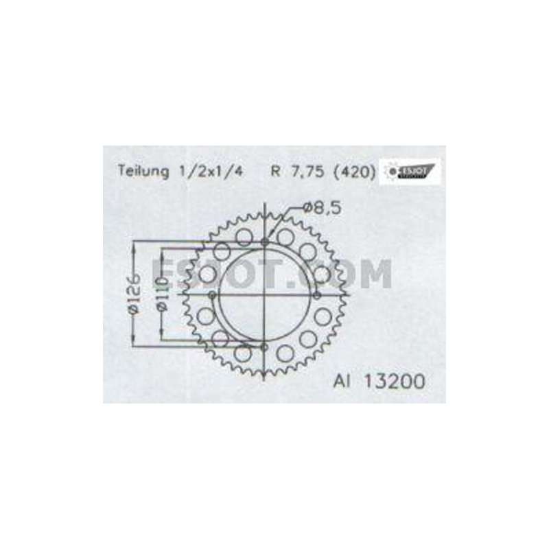 ZAHNKRANZ ALU 420 (51-13200-48)