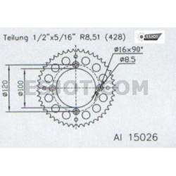 ZAHNKRANZ ALU 428 (15104N-49 / 51-15026-49 / JTA798.49)