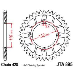 ZAHNKRANZ ALU 428 (72102N-46 / 51-15203-46 / JTA895.46)