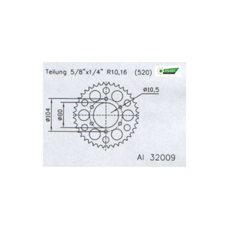 ZAHNKRANZ ALU 520 (17606-45 / 51-32009-45 / JTA478.45)