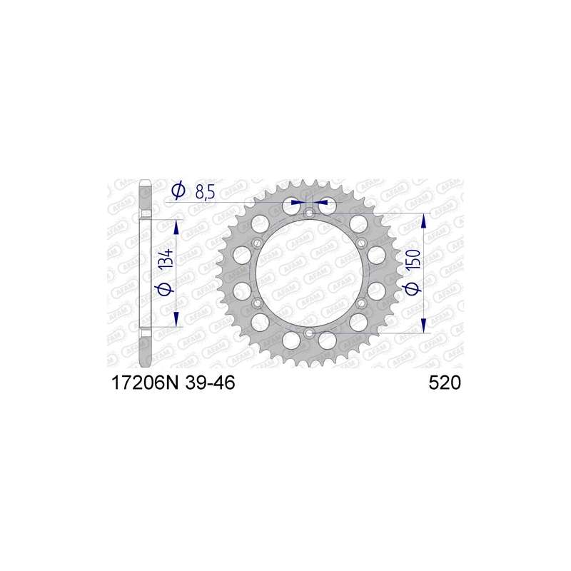 ZAHNKRANZ ALU 520 (17206N-42 / 51-32024-42)
