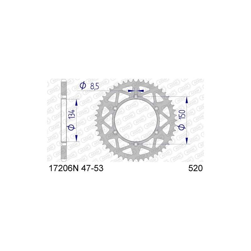 COURONNE ALU 520 (17206N-48 / 51-32024-48 / JTA460.48)