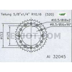 COURONNE ALU 520 (51-32045-40 / JTA210.40)