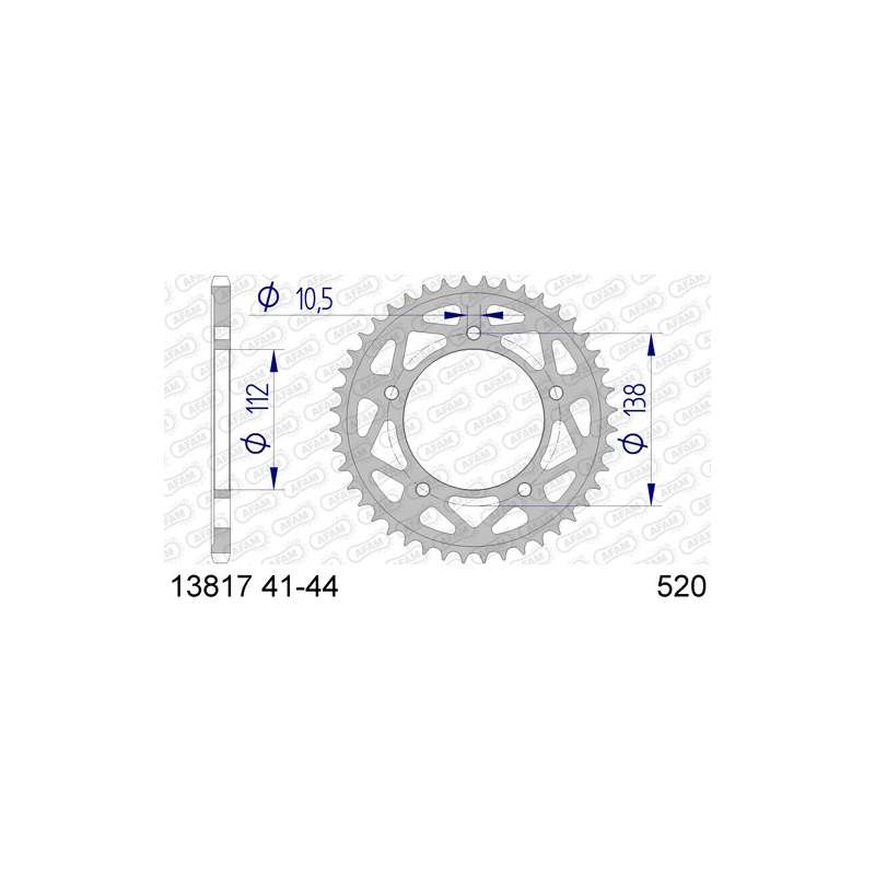 ZAHNKRANZ ALU 520 (13817-42 / 51-32206-42)