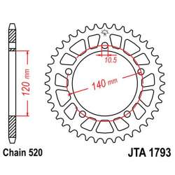ZAHNKRANZ ALU 520 (15605-46 / 51-32207-46 / JTA1793.46)