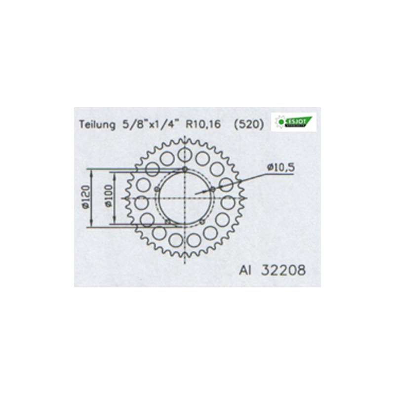 ZAHNKRANZ ALU 520 (51-32208-51)