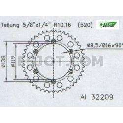 ZAHNKRANZ ALU 520 (93501-50 / 51-32209-50)