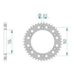 ZAHNKRANZ ALU 520 (93209-50 / 51-32215-50 / MO1519 50)