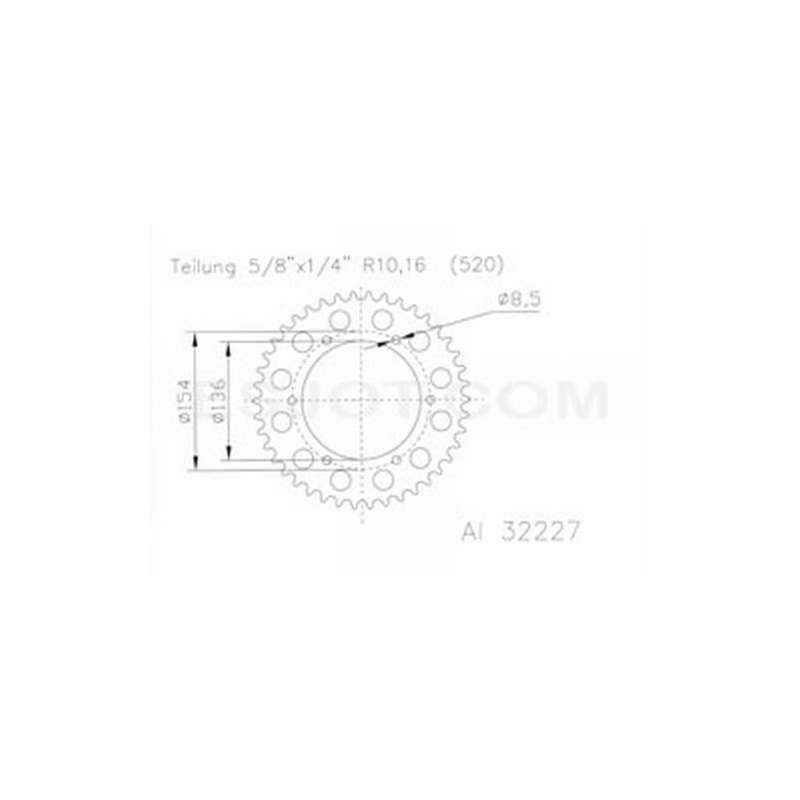 ZAHNKRANZ ALU 520 (51-32227-47)