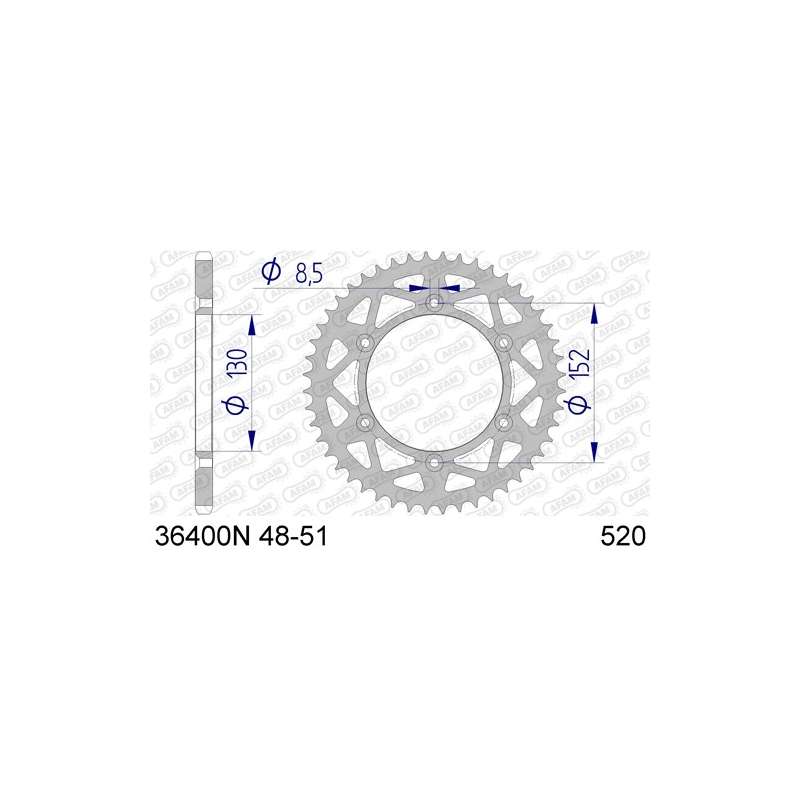 ZAHNKRANZ ALU 520 (36400N-48 / 51-32233-48)