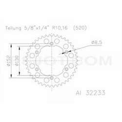 ZAHNKRANZ ALU 520 (36400N-48 / 51-32233-48)