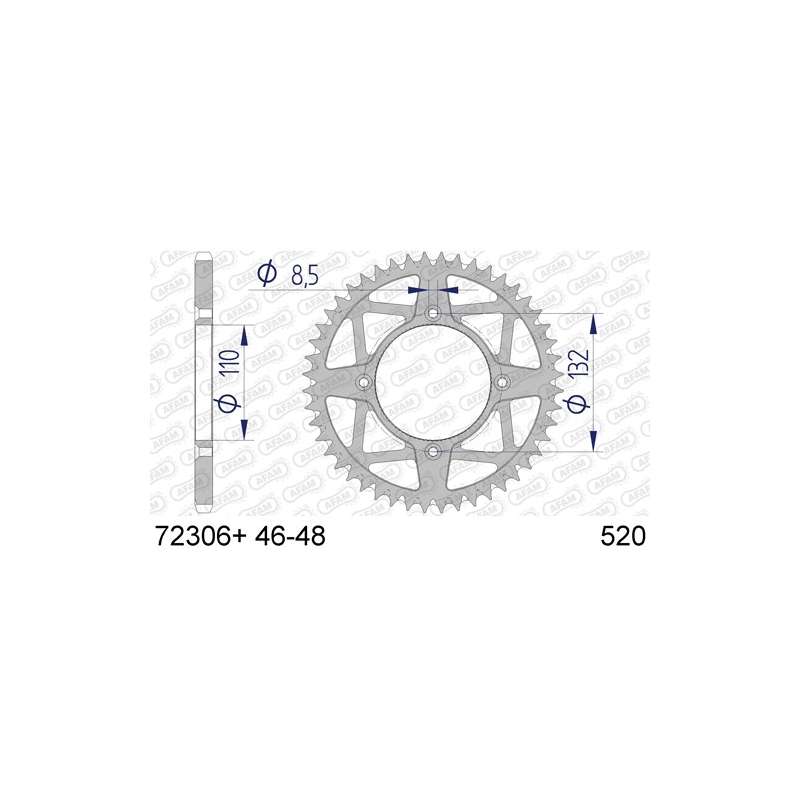 ZAHNKRANZ ALU 520 (72306+48 / 51-32243-48)