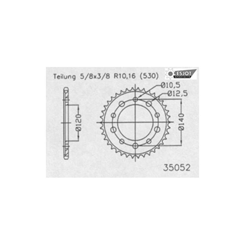ZAHNKRANZ ALU 530 (51-35052-46)
