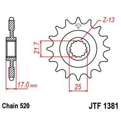 PIGNON 520 (20407-15 / JTF1381.15 / 50-32165-15)