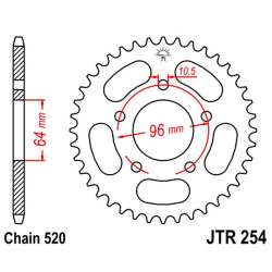ZAHNKRANZ STAHL 520 (10301-37 / 50-32014-37 / JTR254.37)