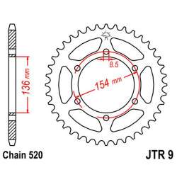 COURONNE ACIER 520 (92503-47 / JTR9.47)
