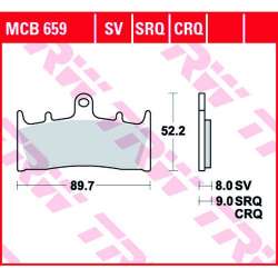 TRW PLAQUETTES DE FREIN RACING CRQ