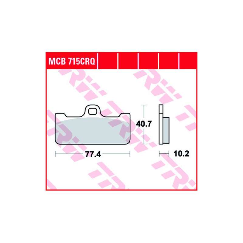 TRW PLAQUETTES DE FREIN RACING CRQ