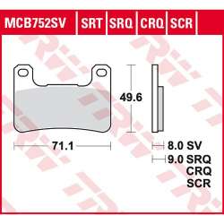 TRW BREMSBELÄGE RACING CRQ