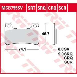 TRW BREMSBELÄGE RACING SCR