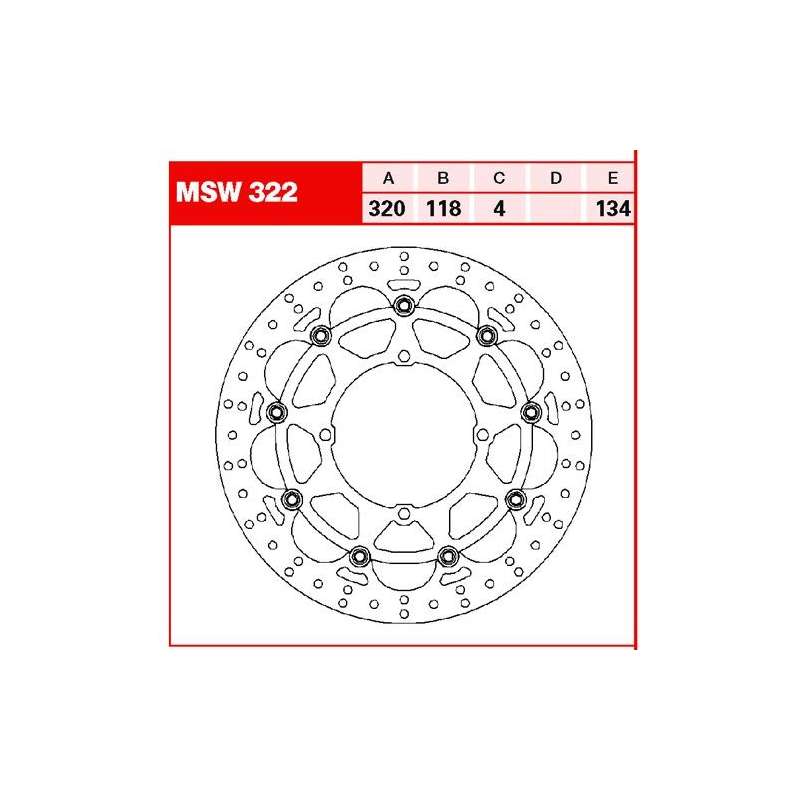 TRW DISQUE DE FREIN SUPERMOTO 320 MM