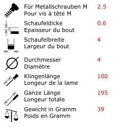 CLASSIC SCHLITZSCHRAUBENZIEHER 2 (M2,5)