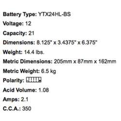 YUASA BATTERIE YTX24HL-BS