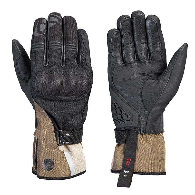 IXON MS LOKI Zwischensaison-Handschuh Schwarz-Braun-Sand