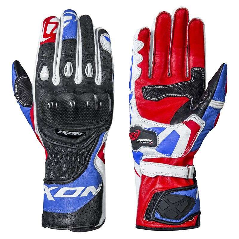 IXON RS CIRCUIT R Sommerhandschuh Schwarz-Blau-Weiss-Rot