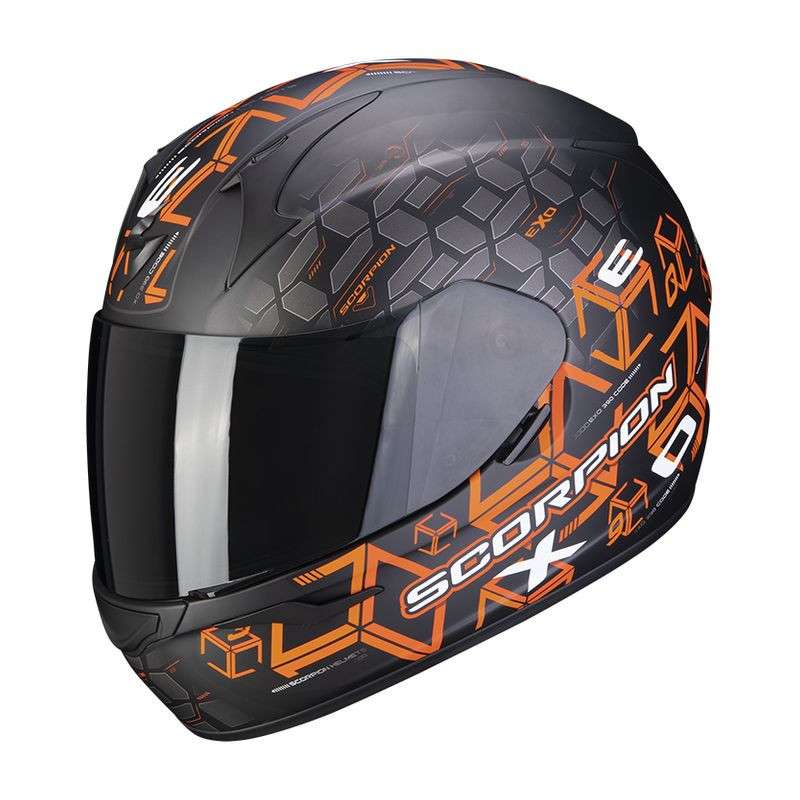 SCORPION EXO-390 CUBE Noir Mat-Orange