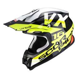 SCORPION VX-16 Air X-TURN Noir-Jaune Fluo-Blanc