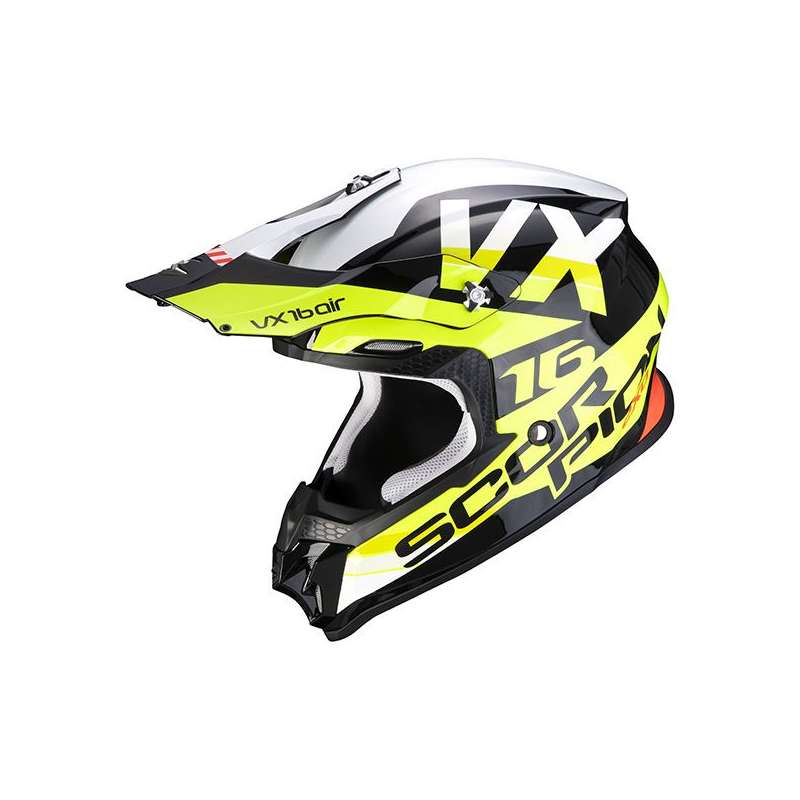 SCORPION VX-16 Air X-TURN Noir-Jaune Fluo-Blanc