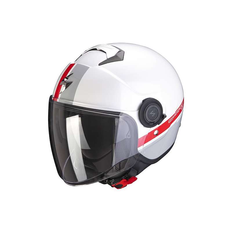 SCORPION EXO-CITY STRADA Blanc-Argent-Rouge