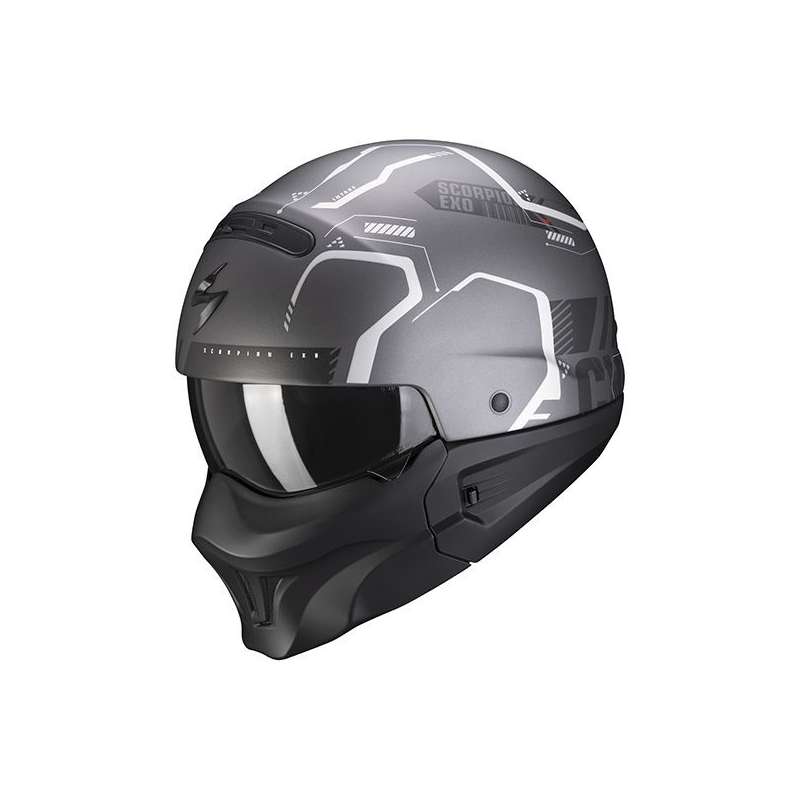 SCORPION EXO-COMBAT EVO RAM Gris Foncé mat-Argent