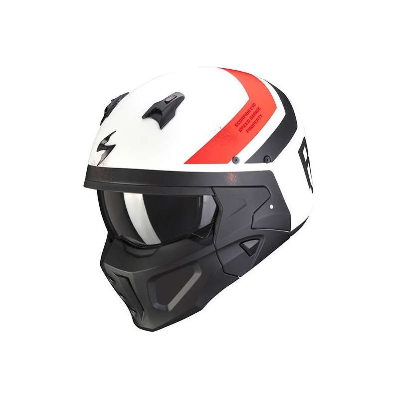 SCORPION COVERT-X T-RUST Blanc Mat-Rouge