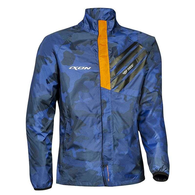 IXON STRIPE JKT Veste Pluie Navy Camo-Orange
