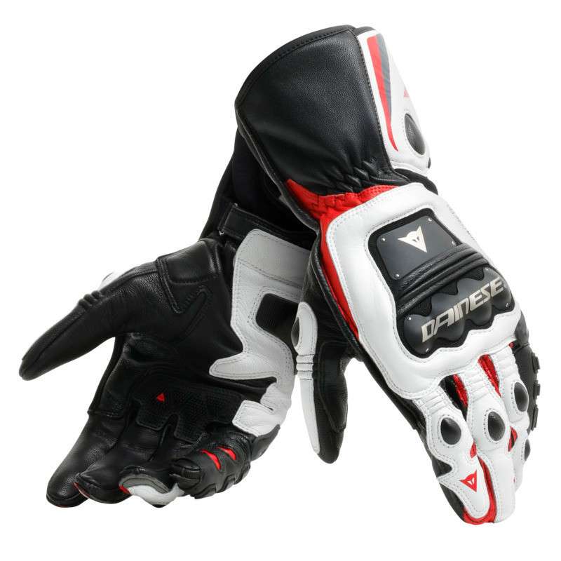 DAINESE Handschuhe STEEL-PRO schwarz-weiss-rot